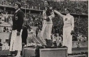 Olympische Spiele 1936 Florettfechten, Ellen Preis, Ilona Elek-Schacherer, Helene Mayer Sammelbild, keine AK