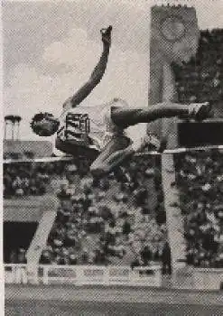 Olympische Spiele 1936, Hochsprung beim Zehnkampf, Robert Clark Sammelbild, keine AK