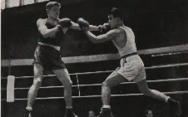 Olympische Spiele 1936 Leichtgewichtskampf zw. Harangi u. Padilla Sammelbild, keine AK