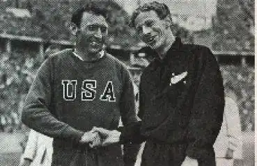 Olympische Spiele 1936 Glenn Cunningham u. Jack Lovelock, Läufer Sammelbild, keine AK