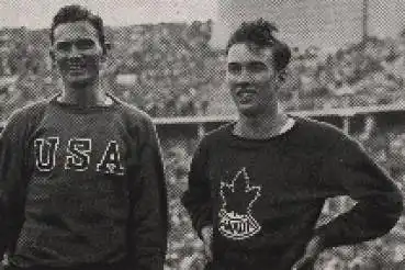 Olympische Spiele 1936 Glen Hardin u. John Loaring, Läufer Sammelbild, keine AK