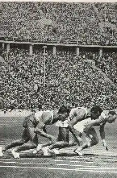 Olympische Spiele 1936, 100m-Lauf beim Zehnkampf, Bonnet Sammelbild, keine AK