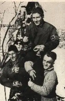 Olympische Spiele 1936 Christl Cranz, Siegerin in der Kombi Abfahrt-Slalom Sammelbild, keine AK