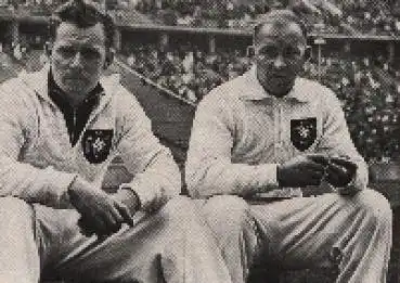 Olympische Spiele 1936, Karl Hein u. Erwin Blask, Athleten, Disziplin Hammerwerfen Sammelbild, keine AK