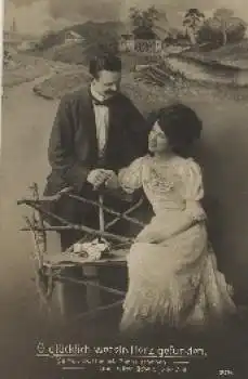 Ehepaar "O glücklich, wer ein Herz gefunden" * ca. 1915