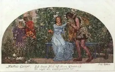 Goethe Marthes Garten Künstlerkarte Prof. Rentsch