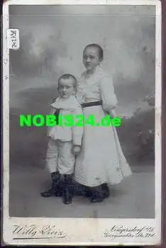 Kinder Cabinet Foto ca. 1915? keine AK Format ca. 16x11cm
