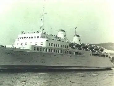 Eisenbahnfährschiff der Deutschen Reichsbahn "MS Sassnitz" o 06.08.1960