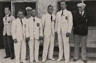 Olympische Spiele 1936 Deutschlands Ringer Brendel, Schäfer, Schweickert, Hornfischer Sammelbild, keine AK