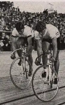 Olympische Spiele 1936 Toni Merkens Sellinger Start Ausscheidungslauf 1000m-Malfahrens Sammelbild, keine AK, Bild Nr. 167