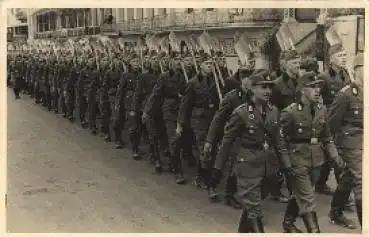 Reichsarbeitsdienst RAD Marschkolonne Echtfotokarte *ca. 1935