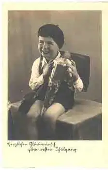 Schüler im Biologieunterreicht, Echtfoto, Sofia Witoscha gebr. 1944