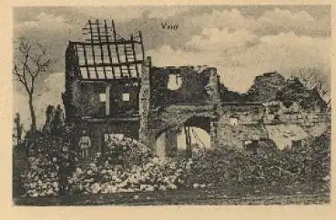 Vimy zerstörtes Haus Region Hauts-de-France *ca. 1915
