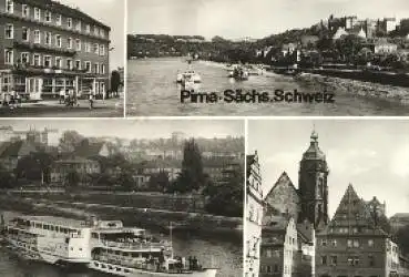 Elbdampfschiff "Wilhelm Pieck" in Pirna o 12.9.1977