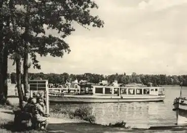 15526 Bad Saarow Motorschiff "P010 Falke" Dampferanlegestelle am Scharmützelsee o 28.5.1967