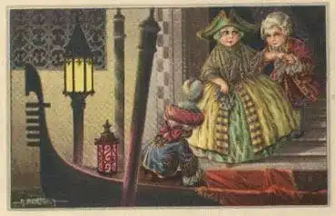 Venedig Gondel Künstlerkarte *ca. 1930