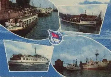Weiße Flotte Stralsund Motorschiffe  "Stralsund" und "Ludwigsburg" o 14.7.1963