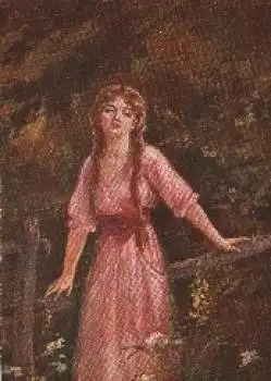 Barth K. Künstlerkarte Junges Mädchen gebr. ca. 1950