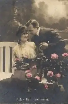 Liebespaar mit Rosen * ca. 1920