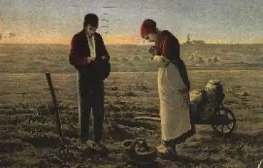 Millet L Angelus, Gebet Künstlerkarte o 24.6.1910