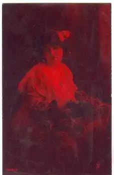Junge Frau mit Blumen (PFB Nr. 2831-5) *ca. 1960