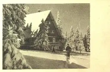 Wintersport Mann auf Skierern * ca. 1940