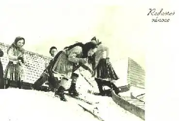 Mädchen auf Skierern Wintersport o 17.12.1955
