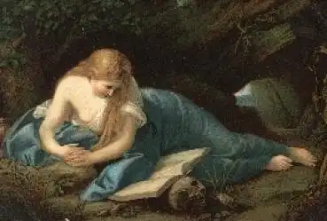 Pompeo Battoni Die büssende Magdalena Künstlerpostkarte Verlag Stengel Nr. 29705