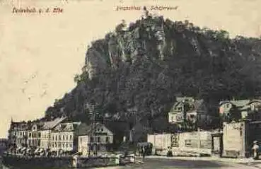 Tetschen Bodenbach mit Bergschloss Schäferwand o ca. 1915