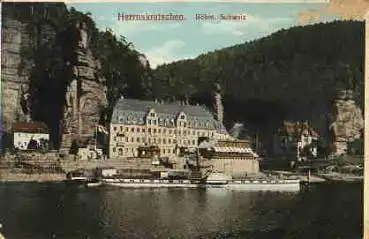Elbdampfer "Schandau" vor Herrnskretschen Böhmische Schweiz * ca. 1920
