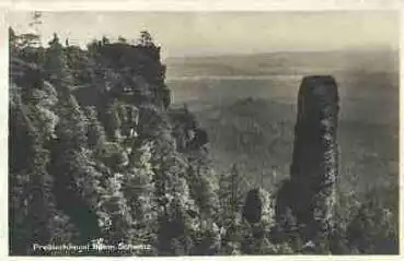 Prebischkegel Kletterfelsen Böhmische Schweiz o 22.7.1930