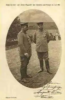 Kaiser Wilhelm und Generalfeldmarschall Hindenburg Rot Kreuz Karte 1915