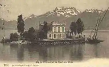 Ile de Clarens et la Dent du Midi - Île de Salagnon o 06.03.1908