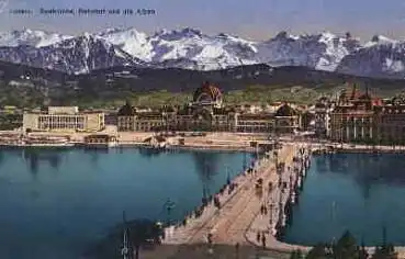 Luzern Seebrücke Bahnhof * ca. 1910