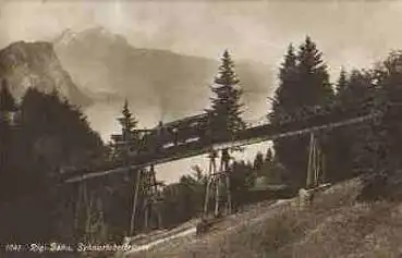 Rigi Bahn Schweiz Schnurtobelbrücke o 29.8.1919