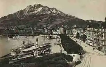 Dampfschiff "Uri" Luzern Schweizerhofquai o 23.5.1934