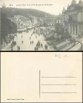 Spa Le carrefour de la place Royale et rue Royale * ca.1920