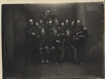 Feuerwehr, Echtfoto (keine Postkarte), Gruppenfoto, gebr. ca. 1920