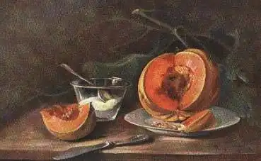 Lebensmittel Kürbis Künstlerkarte Golay, Mary * ca. 1920