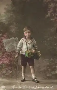 Kind Glückwunsch Pfingsten o ca. 1911