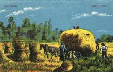 Landwirtschaft, Feldarbeit, Künstlerkarte gebr. 1917