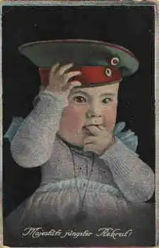 Baby in  Uniform Patriotika  Feldpost  Res. Inf. Rgt. 86 6. Komp. 2.7.1917