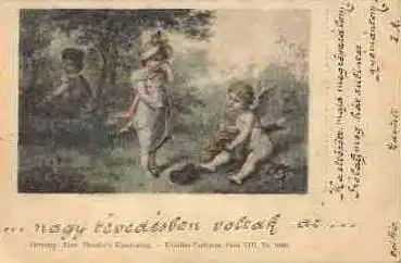 Engel repariert gebrochenes Herz Künstlerkarte o 19.2.1901