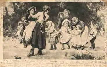 Kinderreigen Künstlerkarte Fred Morgan o 7.5.1901