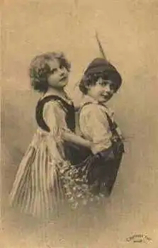 Kinder in Tracht Zahnpflege Werbung Caramol o 25.6.1915