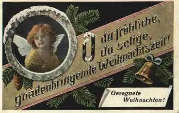 Weihnachten Engel Feldpost 1. Kurhessisches Maschinengewehr Kompanie Nr. 81 o 9.12.1917