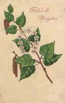 Pfingsten Blumen Prägekarte o 31.5.1912