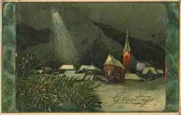 Weihnachten Goldschnittkarte o um 1910