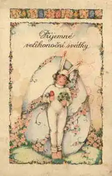 Osterhase Künstlerkarte A. Kolmann 9.4.1925