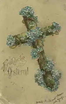 Ostern Präge Glückwunschkarte o 11.4.1903